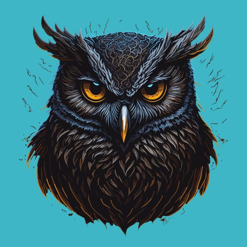 Visage de hiboux mignons