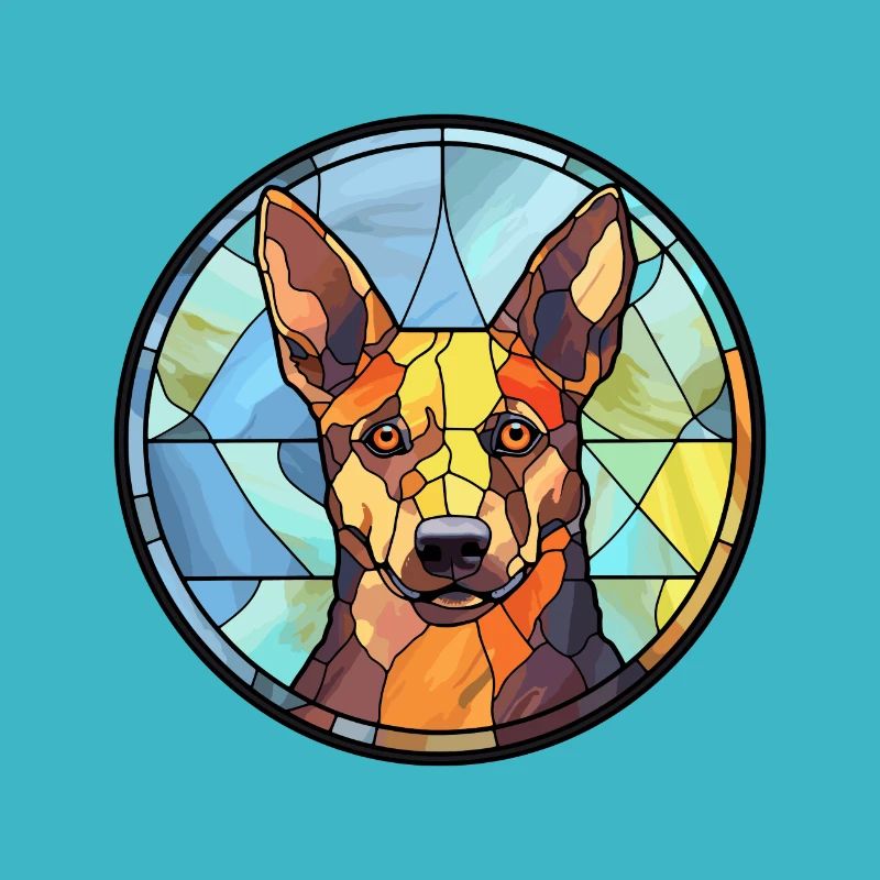 Australischer Kelpie Hund Rasse Bunt Glas Bunt