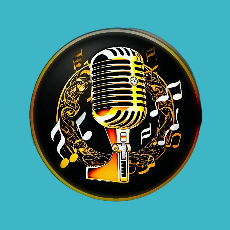 Microphone doré