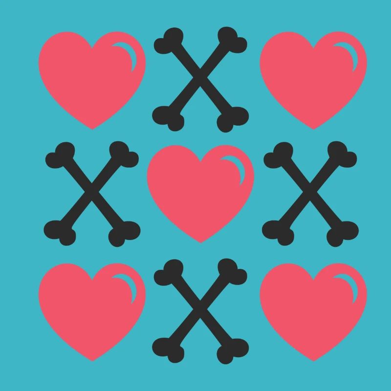 Valentines Day Hearts and Bones