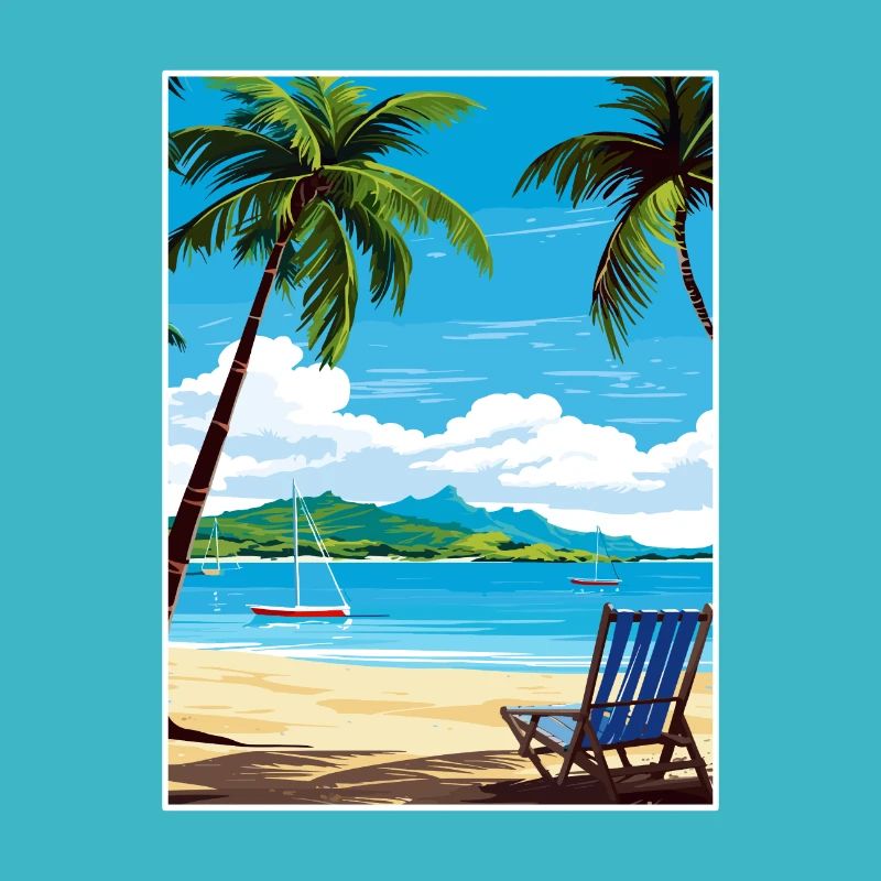 Antigua und Barbuda Karibik Reiseposter