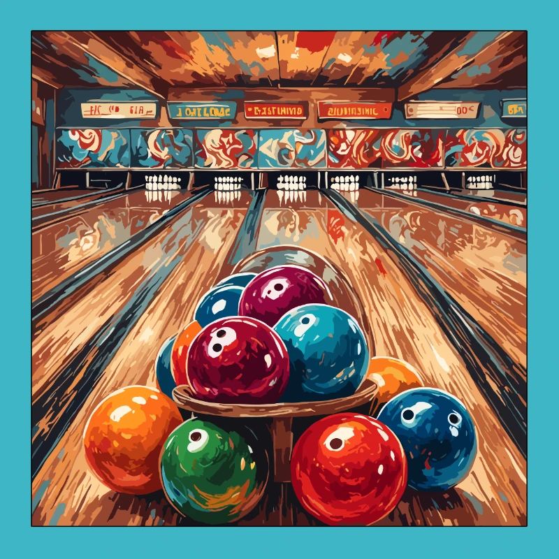 Bowling / Kegeln / Bowlingbahn / Pin / Strike