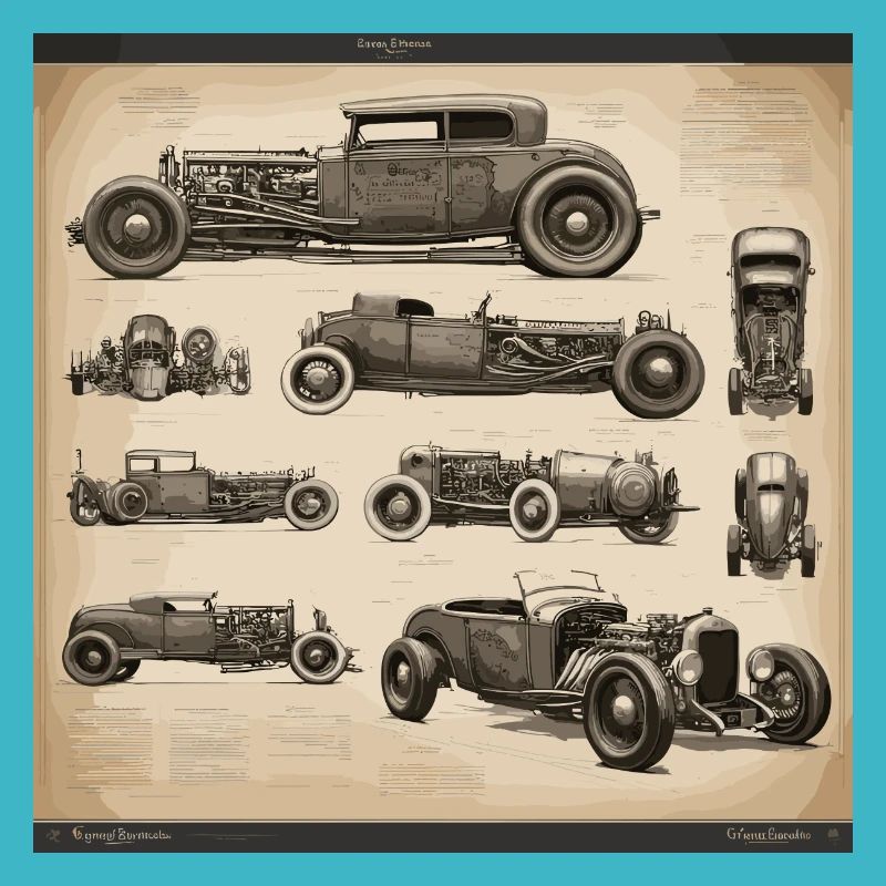 Bauplan / Sepia / Vintage / Retro / Old Timer