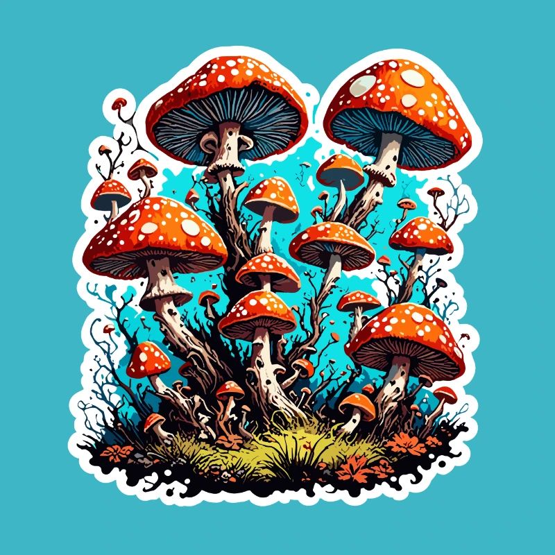 Mushroom / Mushroom / Meadow / Forest / Goa / Psy