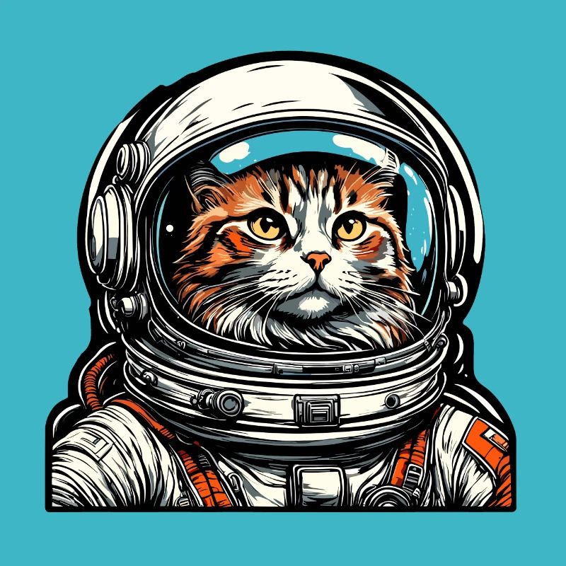 Astronaut / Space / Animal / Cat / Spaceship
