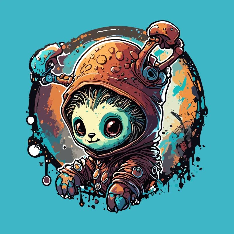 Astronaut / Space / Animal / Hedgehog / Spaceship