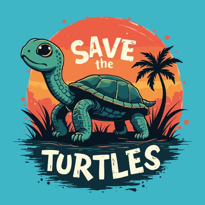 Turtle Save The Turtles Ocean Sea Nature