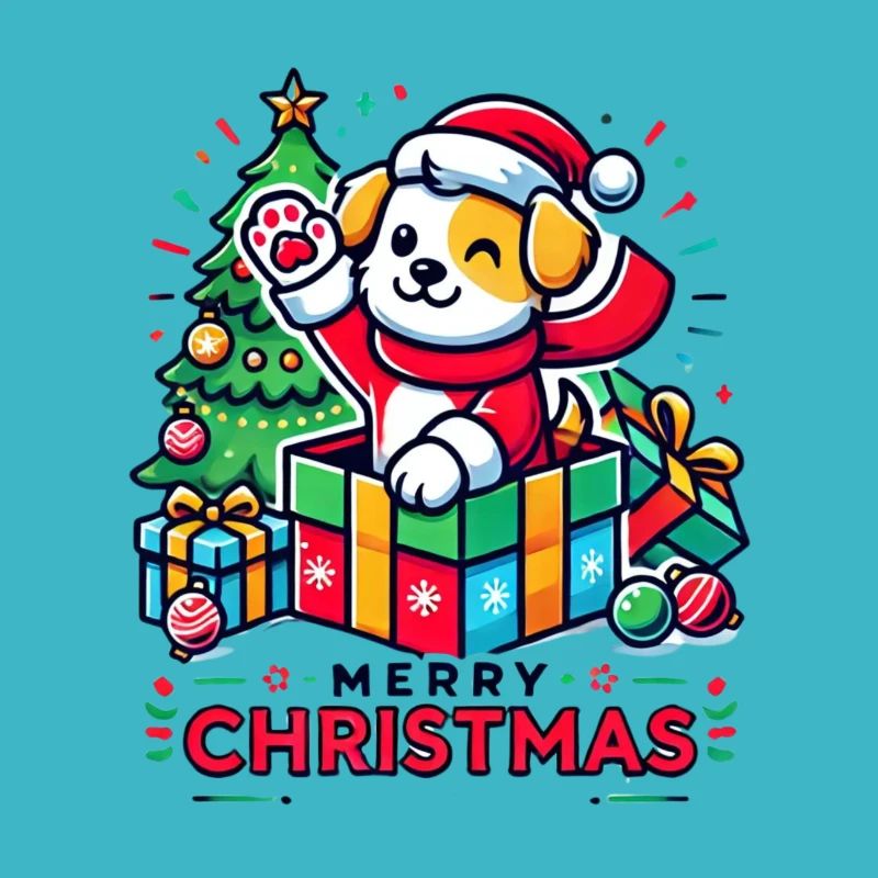 Hund Merry Christmas High Five 10