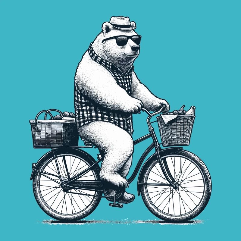 Bicycle Bicycle Bear Sunglasses Hat Gift