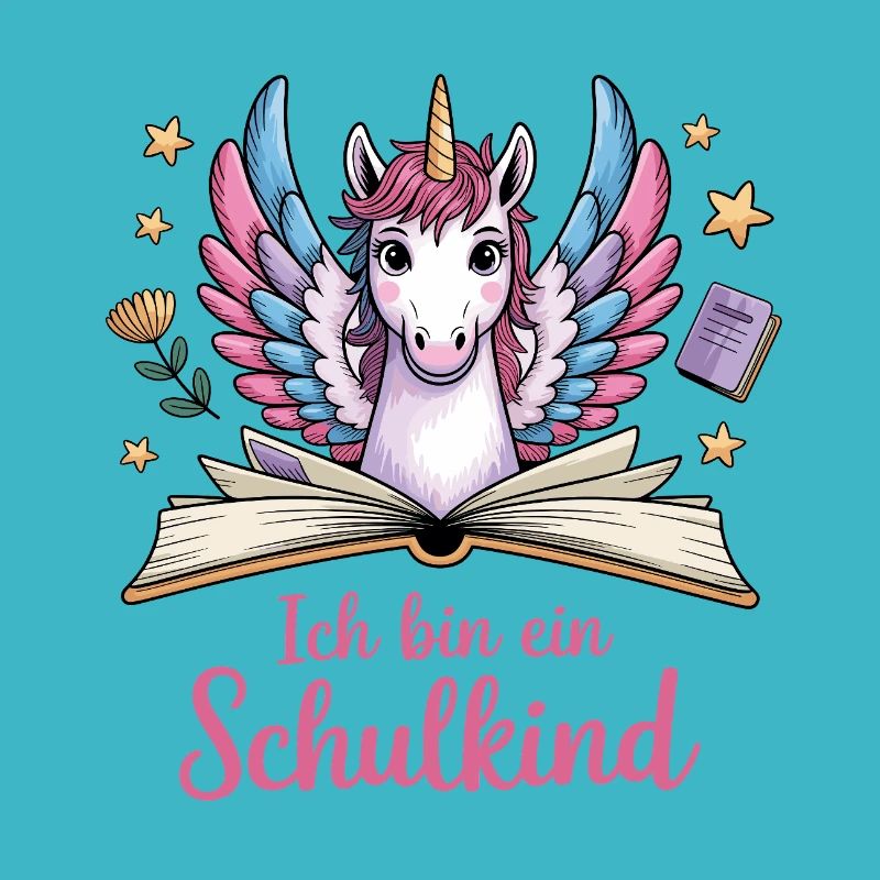 Einschulung Einhorn - Ich bin ein Schulkind