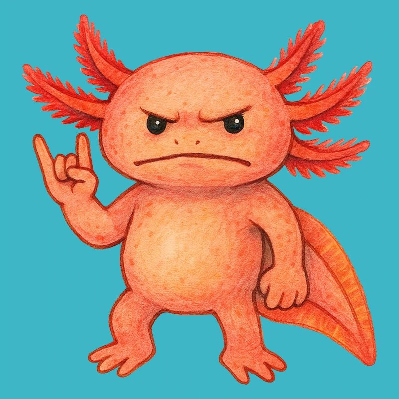 Crimson Ember Axolotl 