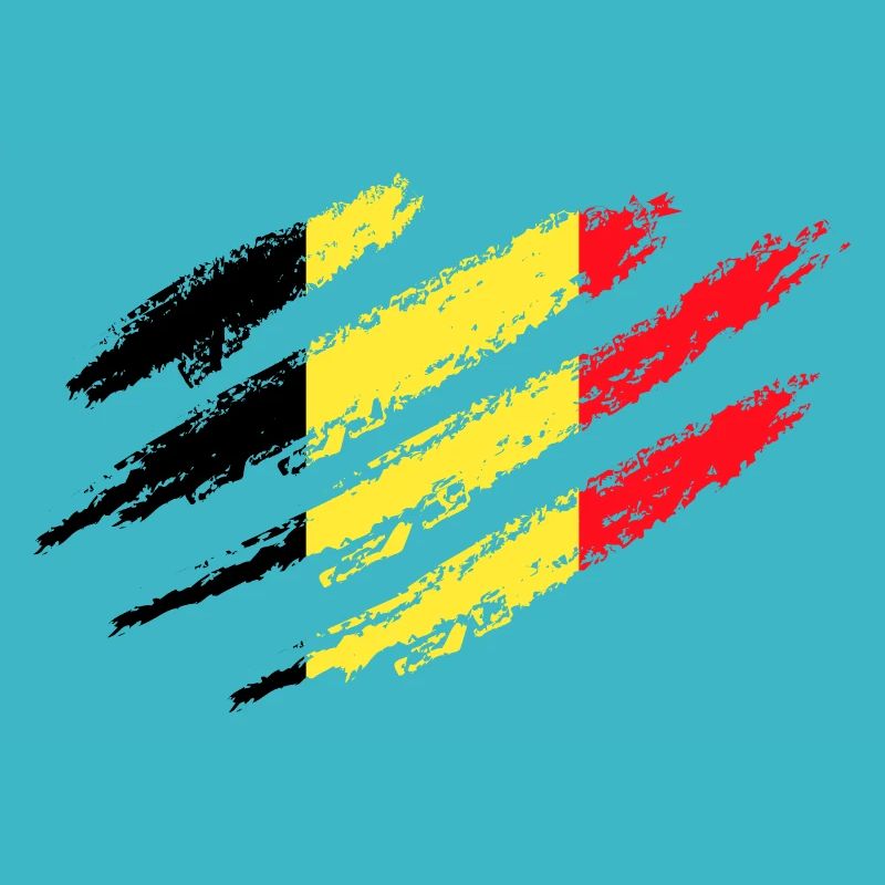 Belgium Flag Scratch Claws Cut Scratch Marks