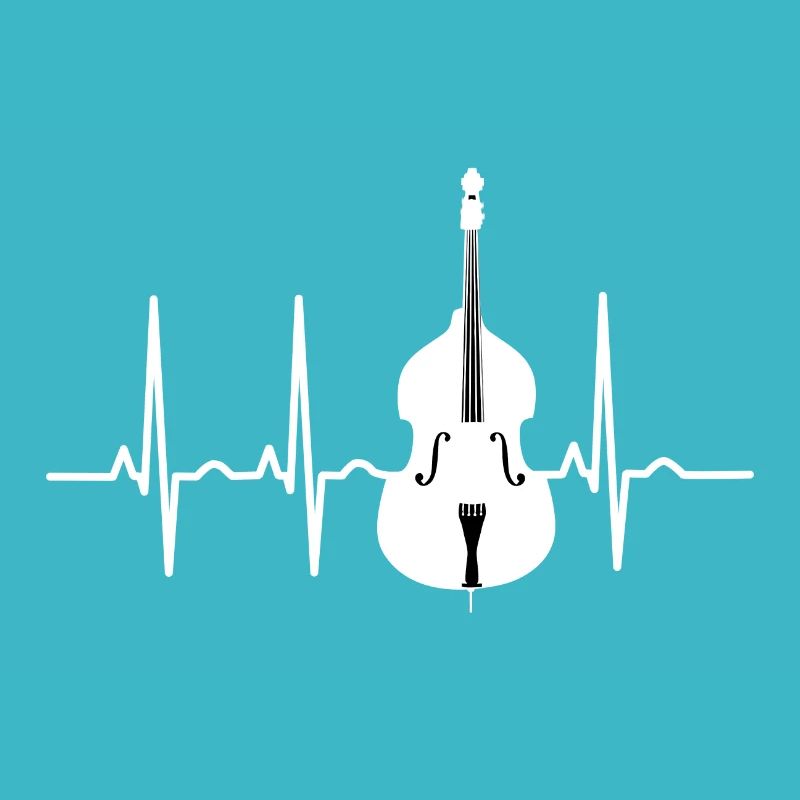 Heartbeat double bass string instrument gift