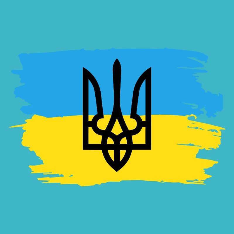 Trysub Flagge Geschenk Ukraine Ukrainisch Kiew