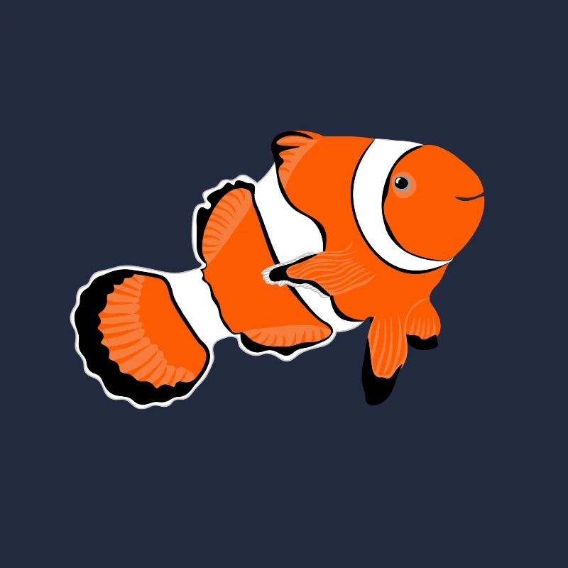 Clownfish Anemone Fish No.1 /orange white fish