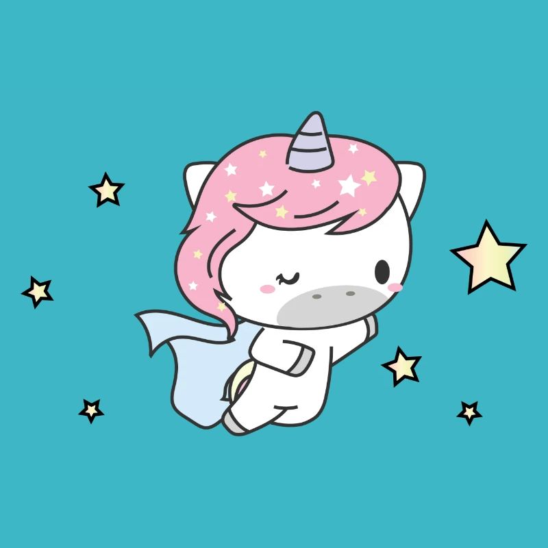 super-héros de licorne mignon