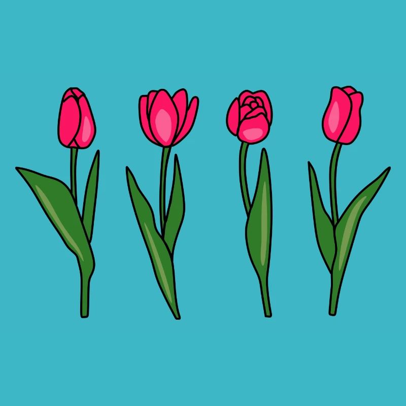 Pink tulips - spring flowers - gift easter
