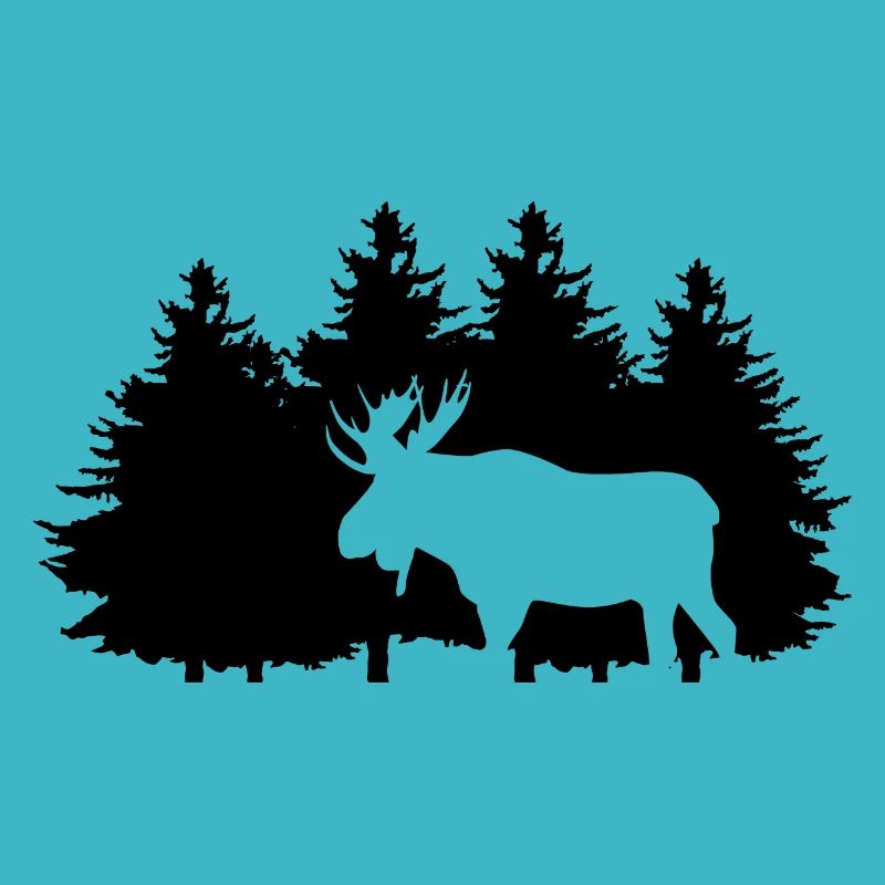 Elk in Forest