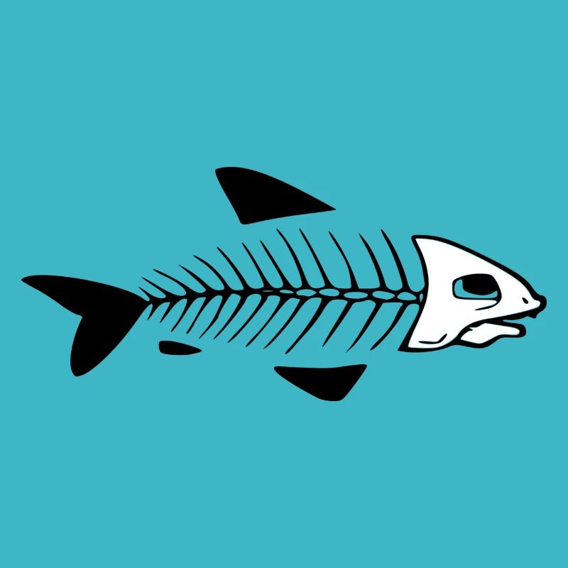 Squelette de poisson blanc