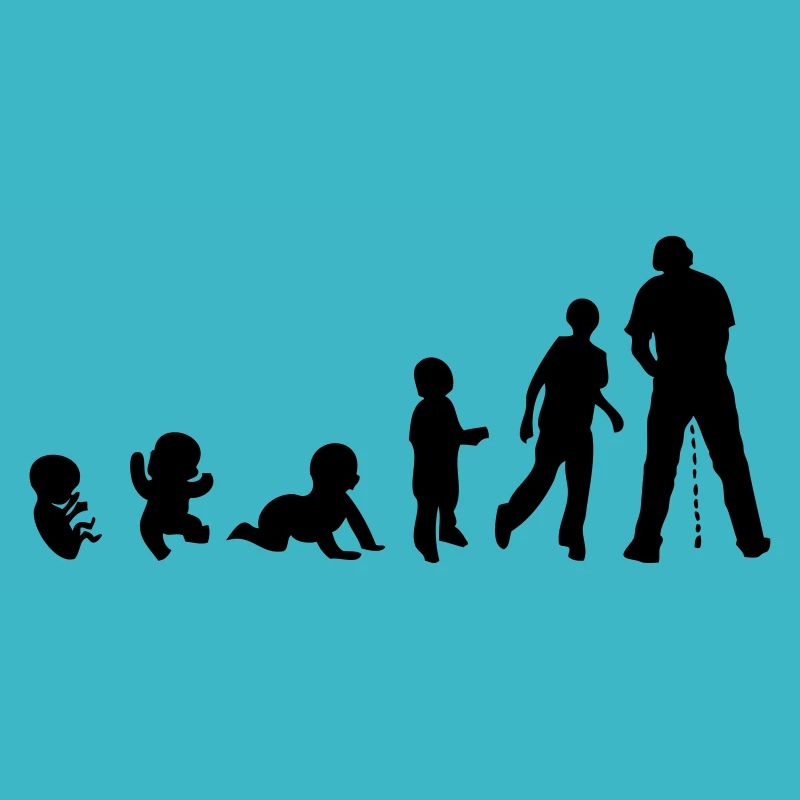 evolution piss standing man urine