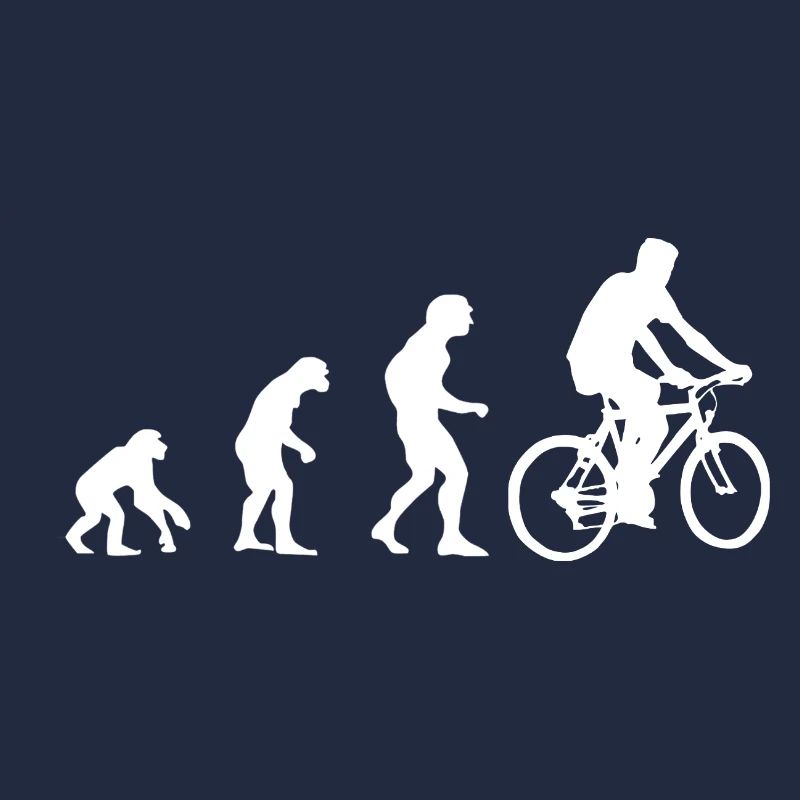 Evolution, singes au cycliste, vtt