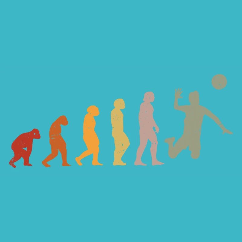 Human Evolution Volleyball Player