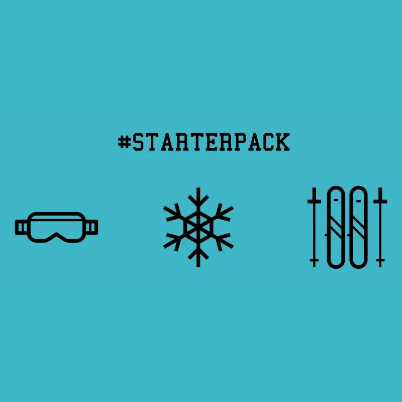 Starterpack Skifahrer