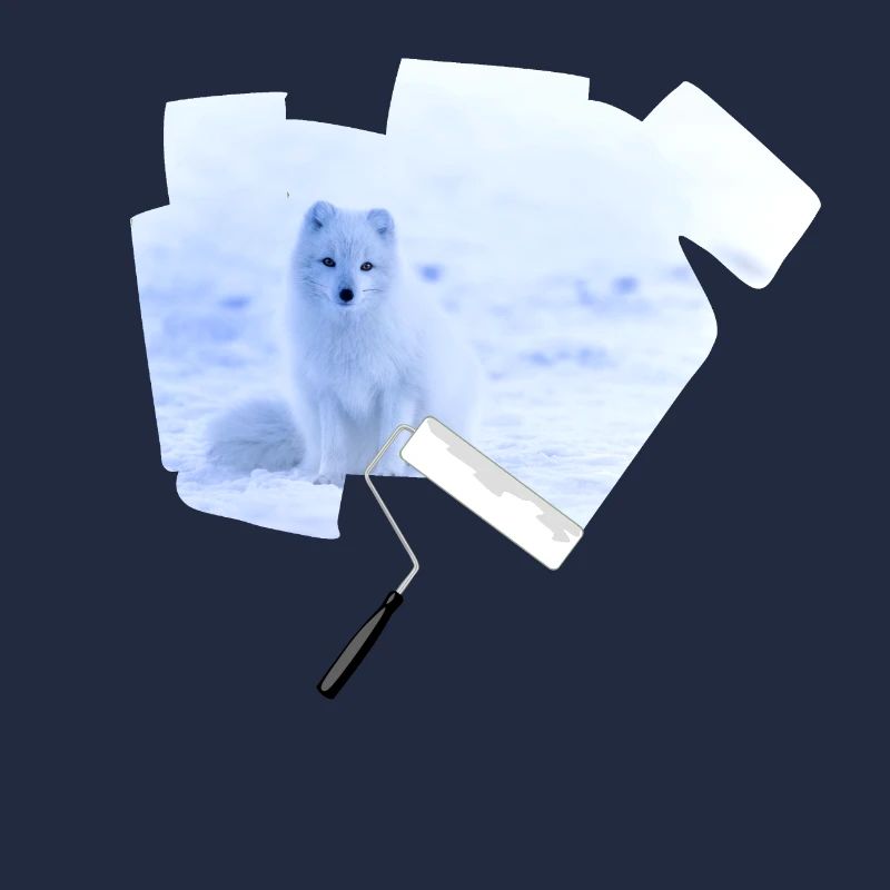 Farbroller Polarfuchs