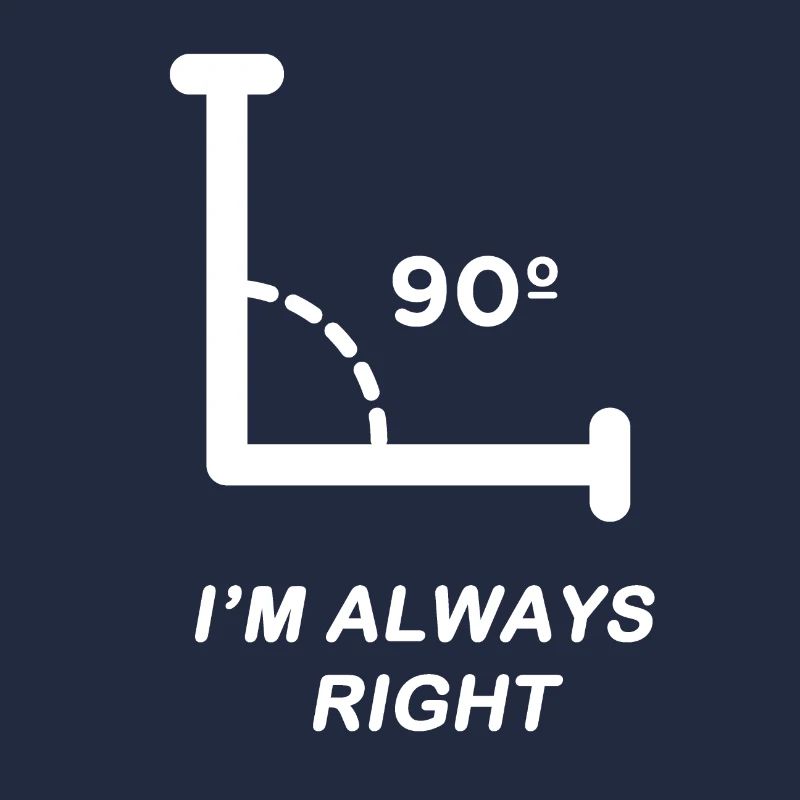 Funny math right angle nerd gift