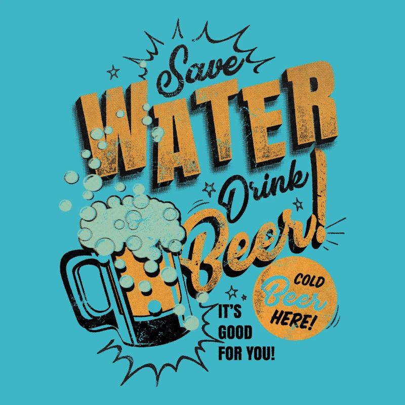 save water - drink beer