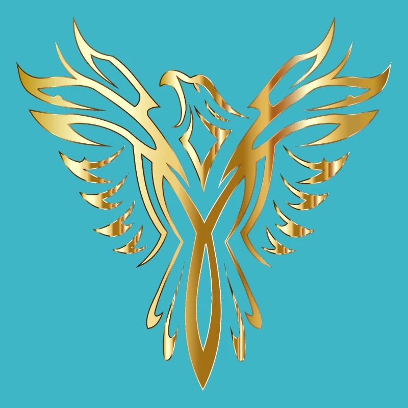 Bird phoenix wing gold