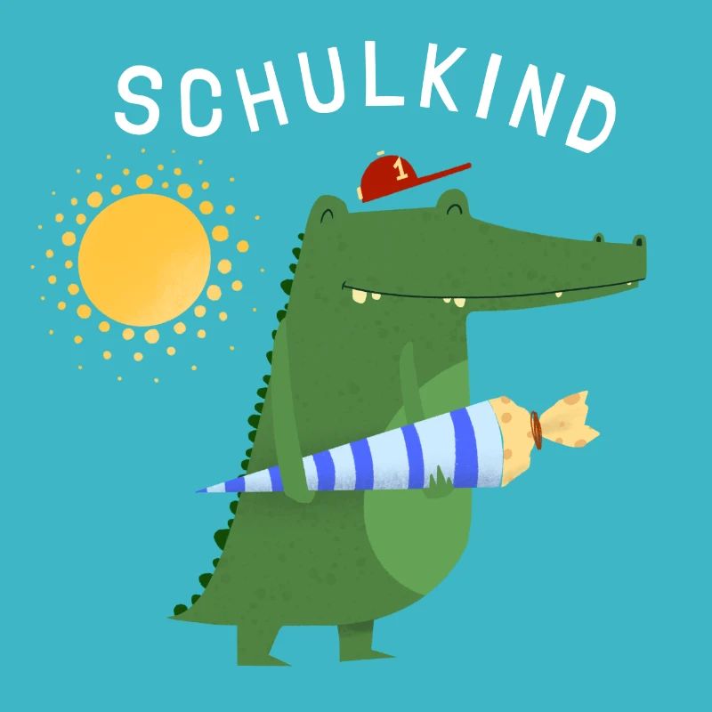 Schulkind Krokodil | Schulbeginn | Geschenkidee