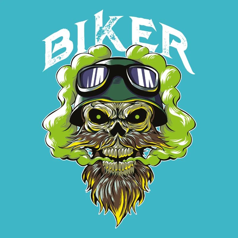 biker totenkopf motorrad