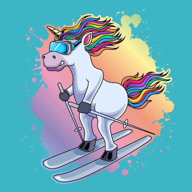 Einhorn ski slope Bunt Klecks