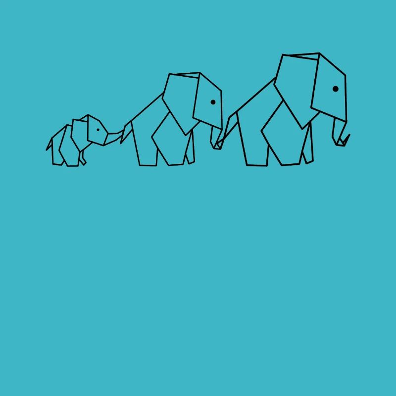 Elephant Origami Elephant Herd Elephants