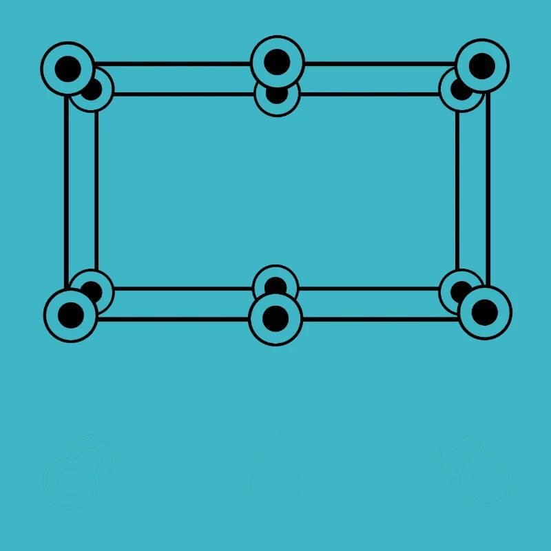 Futuristic frame with circles points