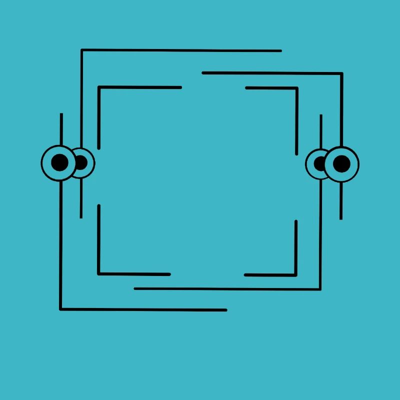 Schwarzer Rahmen Strichlinie Grundtext