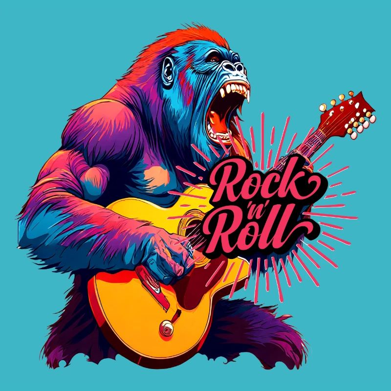 Rocking n Roll, Gorilla Playing Guitar