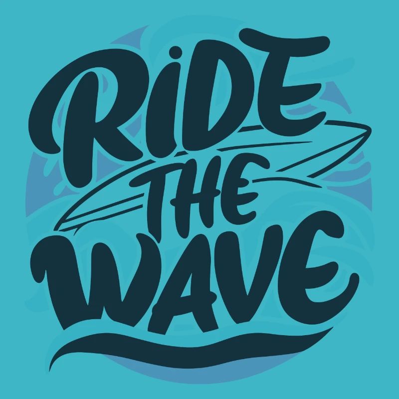 Ride the wave Surfen Surfbrett Sommer Urlaub