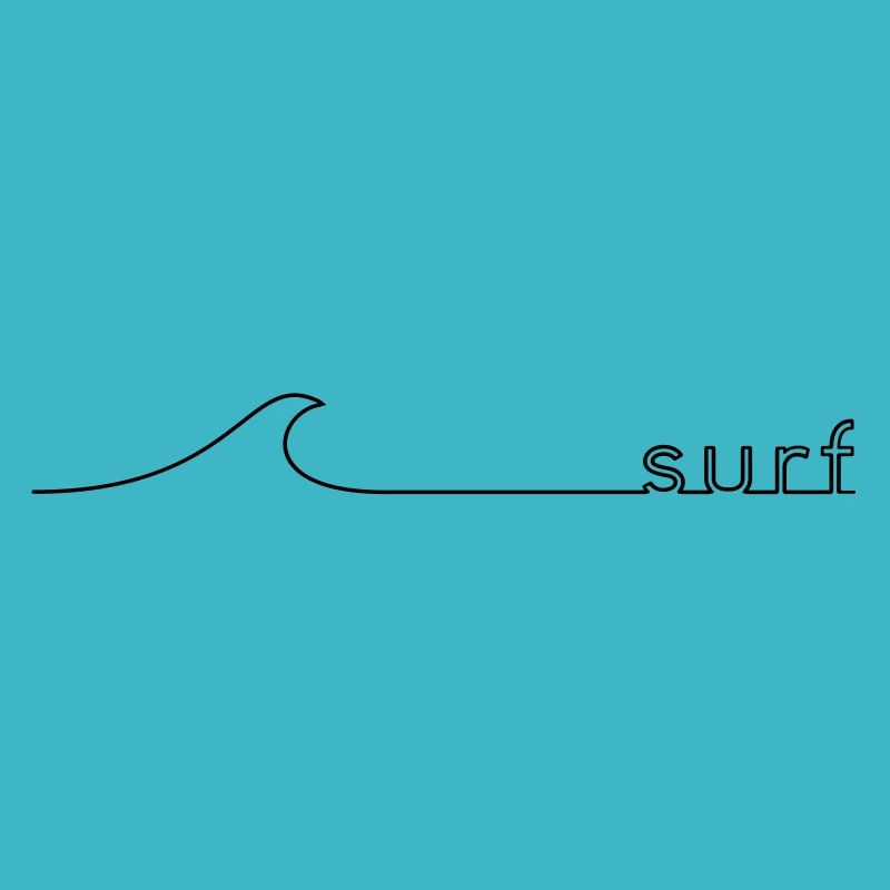 Idée cadeau de surf wave lettrage