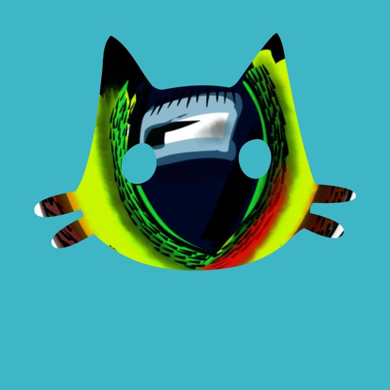 Oeil de chat en contour de chat