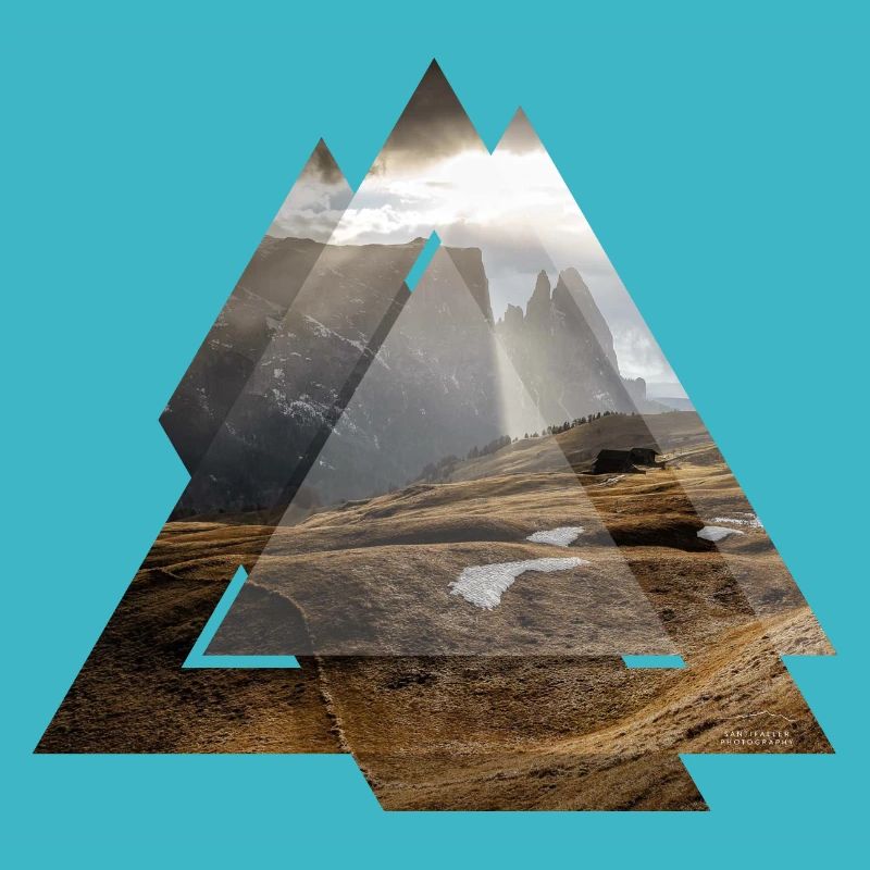 Triangle geometry landscape Dolomites