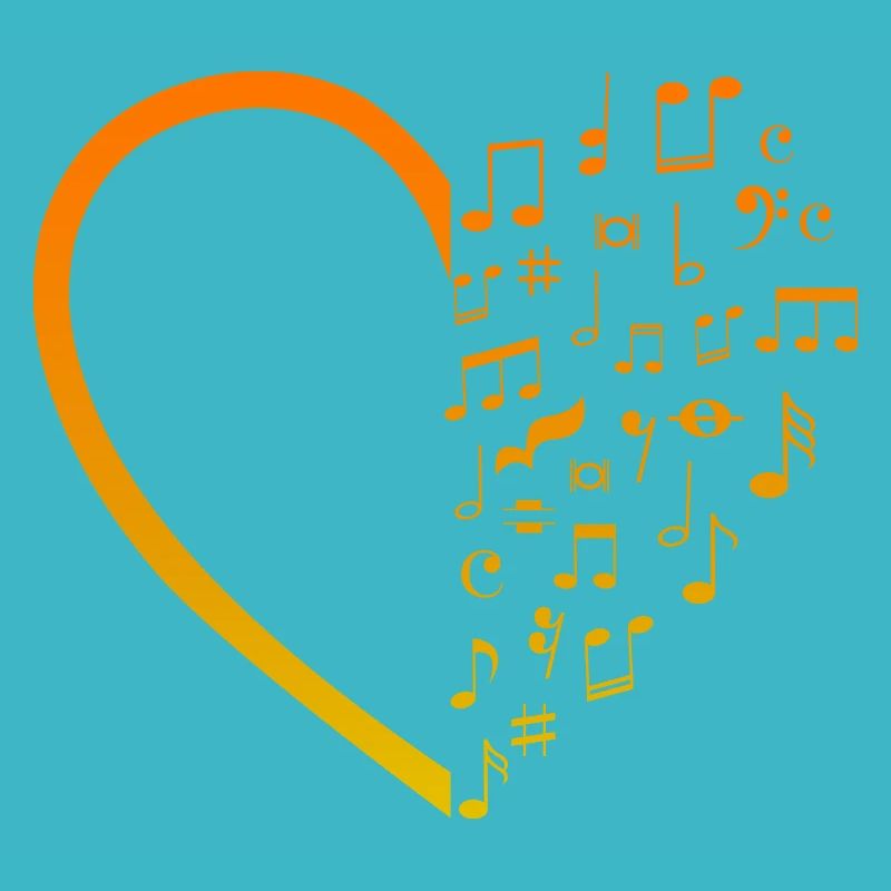 Heart Music Notes