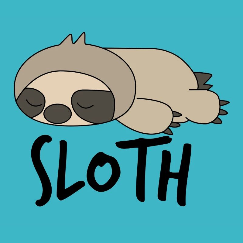 Sloth sleeping sloth lazy office work fun
