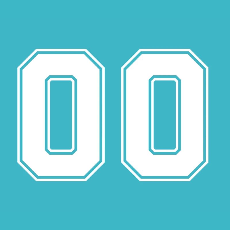 00 numéros de maillot, numéro de dos, numéro de maillot