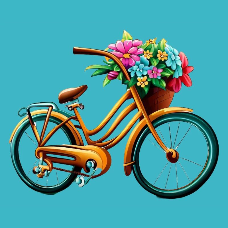 Fahrrad mit Blumen