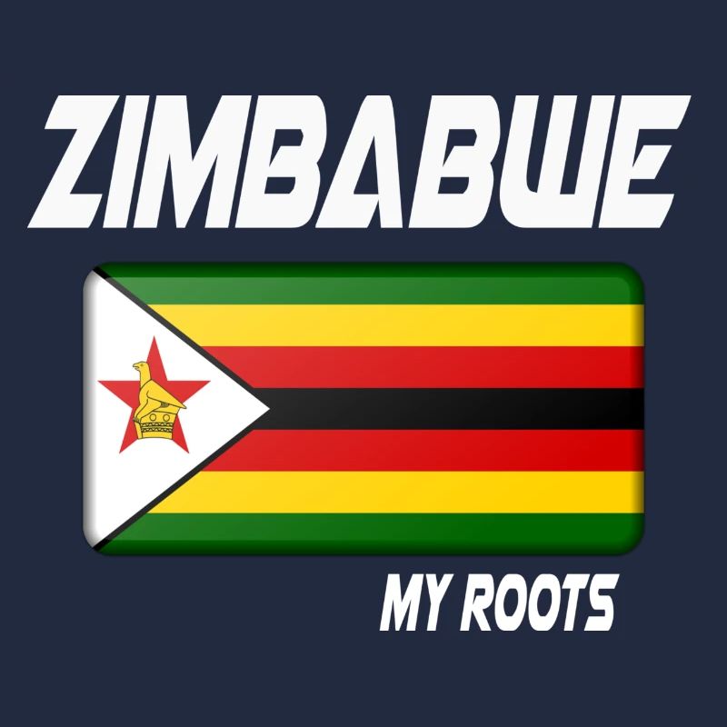 zimbabwe roots flag white gift