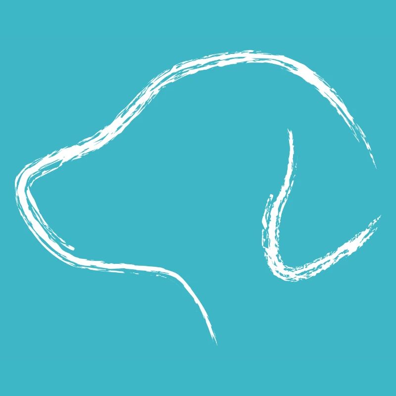 Retriever silhouette tête de chien