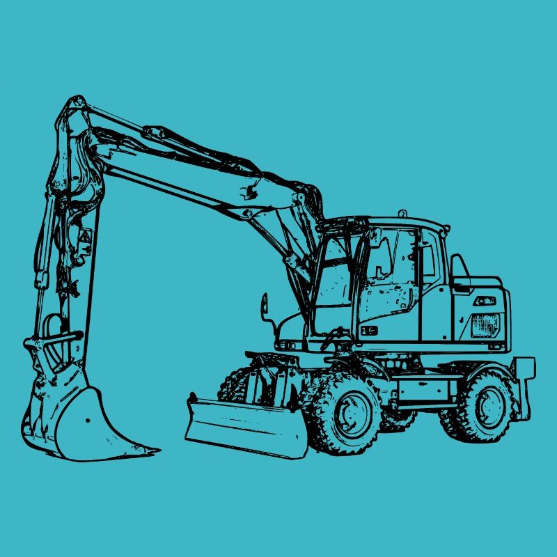 Bagger Radbagger Schaufelbagger schwarz