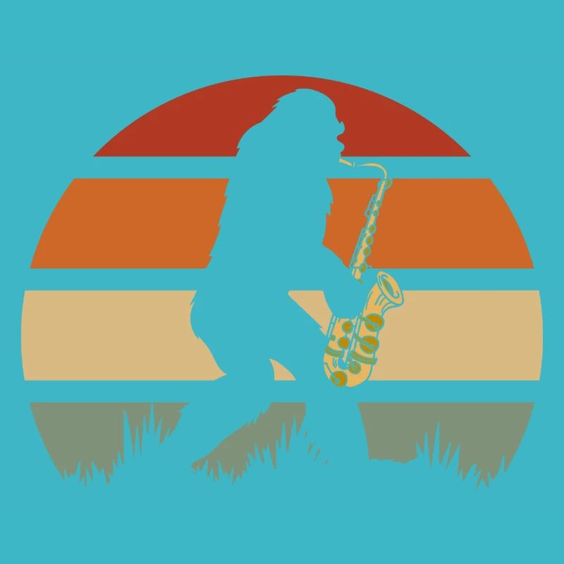 Big Foot Playing Saxophone